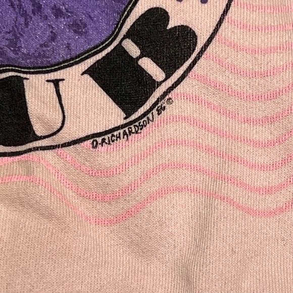 Vtg 1986 Hanes Ski Club Screen Print Pink Sweatshirt | Size XL | Made in USA - Picture 4 of 13